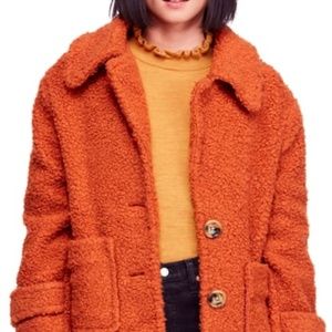 Free People So Soft Faux Shearling Teddy Coat